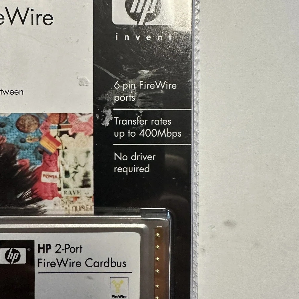HP 2 Port Fire Wire Cardbus for iPod 2005 NEW NOS